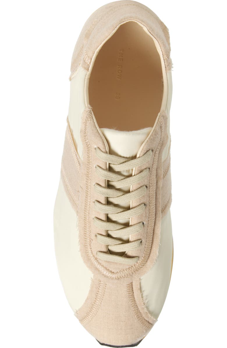 The Row Moveo Fray Detail Sneaker, Alternate, color, Beige / Off White