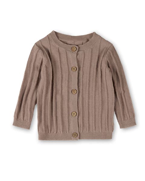 3D Knit Ribbed Long-Sleeve Cardigan