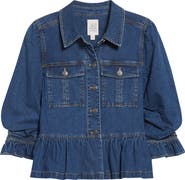 Cinq à Sept Delanie Denim Peplum Jacket