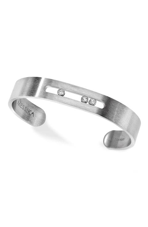 Titanium Move Diamond Cuff