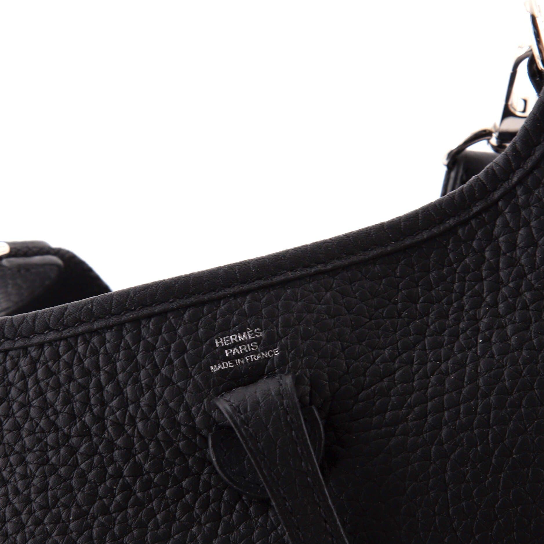 Pre-Owned Hermes Evelyne Bag Gen III Clemence TPM, Alternate, color, Noir