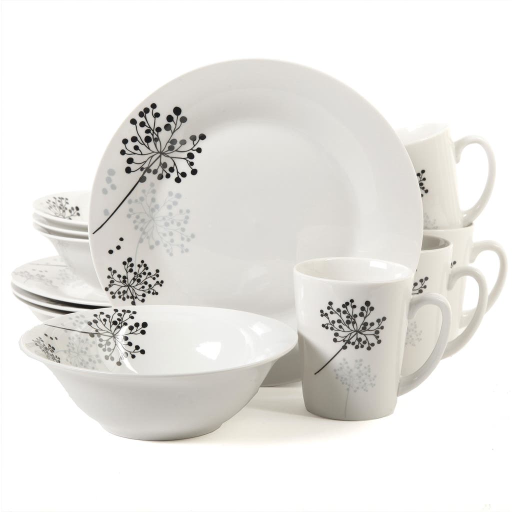 Gibson Netherwood 12-piece Dinnerware Set In White