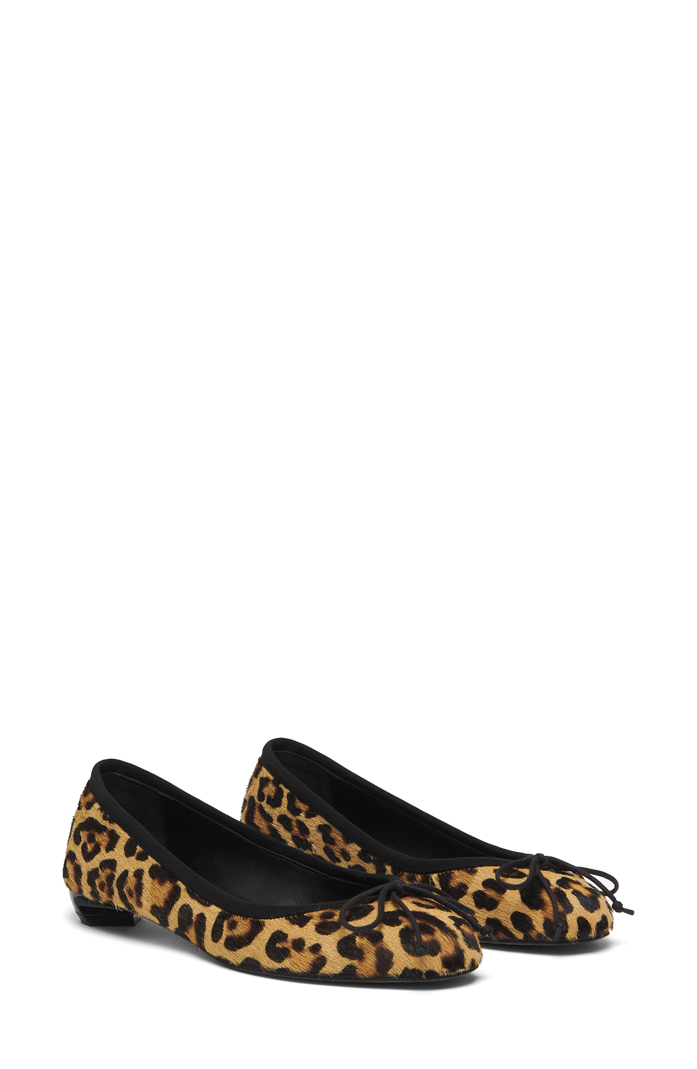 Armadillo Genuine Calf Hair Ballet Pump, Main, color, LEOPARD/ BLACK
