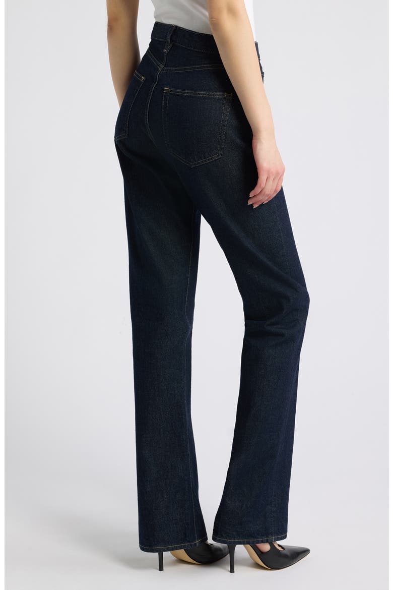 The Vertical High Waist Relaxed Straight Leg Jeans, Alternate, color, RINSE