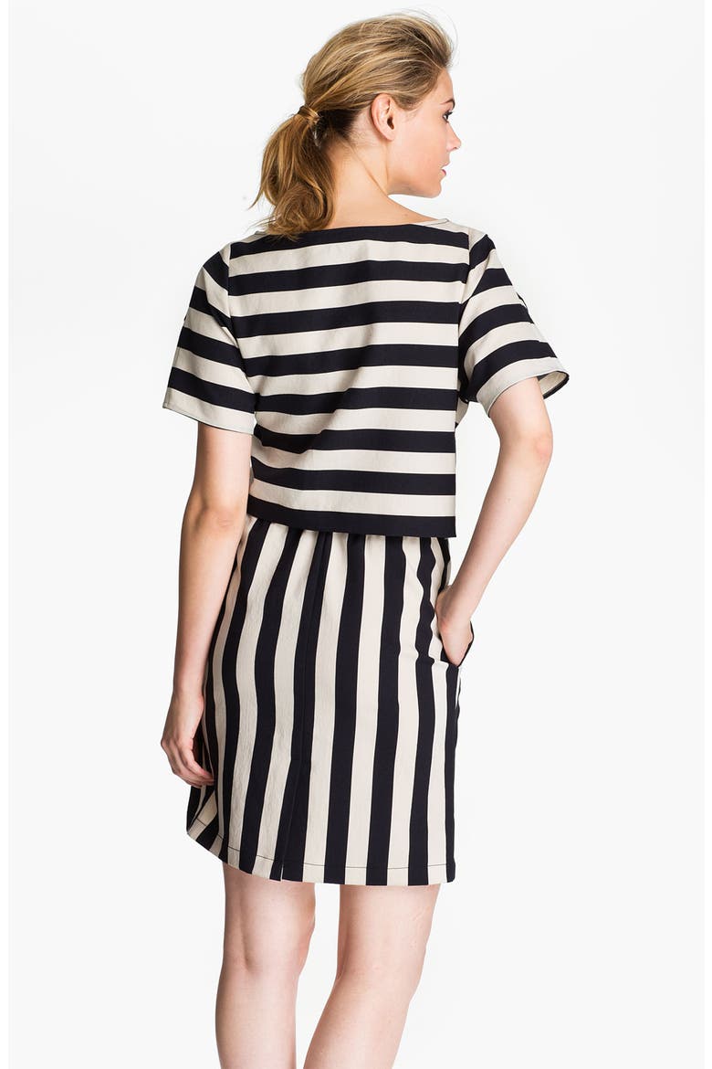 'Scooter' Stripe Dress, Alternate, color, TAPIOCA MULTI