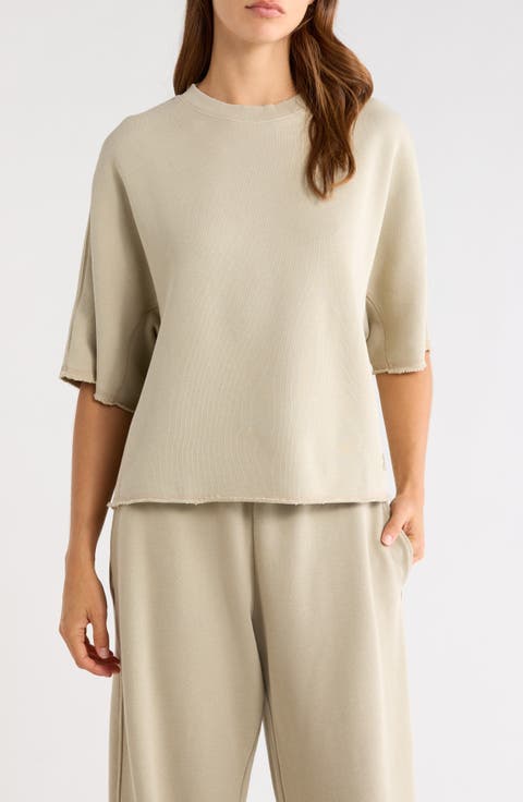 Club Collective Cotton Raw Edge Top
