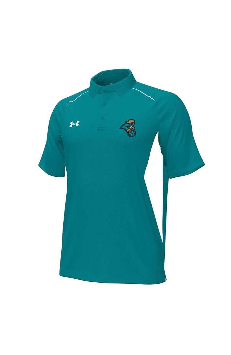 Under Armour Men's Under Armour Teal Coastal Carolina Chanticleers Sideline Title Performance Polo, Alternate, color, Teal
