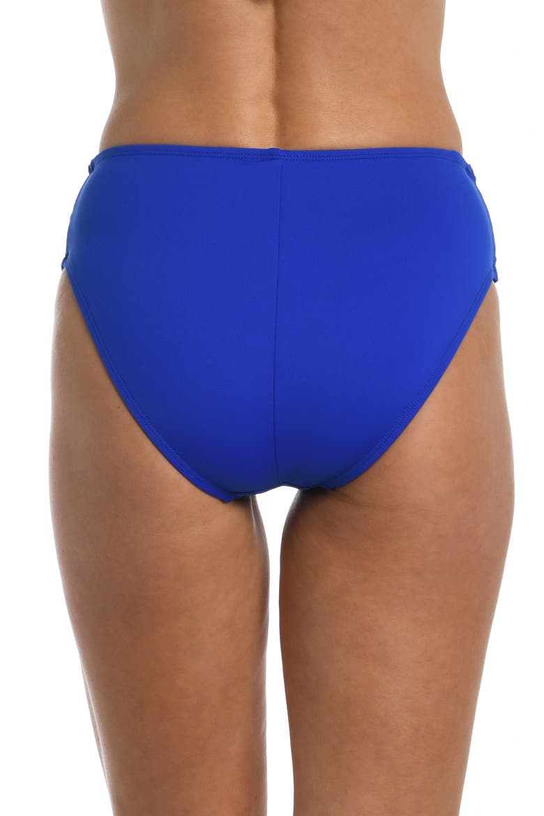 Island Goddess Overlap Bikini Bottoms, Alternate, color, SAPPHIRE