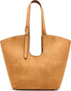 Anne Klein Extra Large Croc Embossed Faux Leather Tote with Pouch