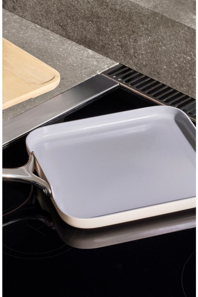 11" Ceramic Nonstick Square Griddle, Alternate, color, MARIGOLD