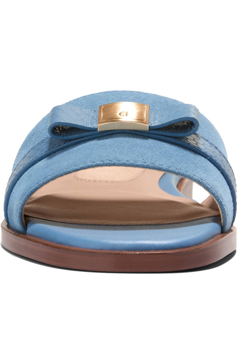 Cole Haan Go-To Emalia Bow Slide Sandal, Alternate, color, Provincial Blue/ Snake Print