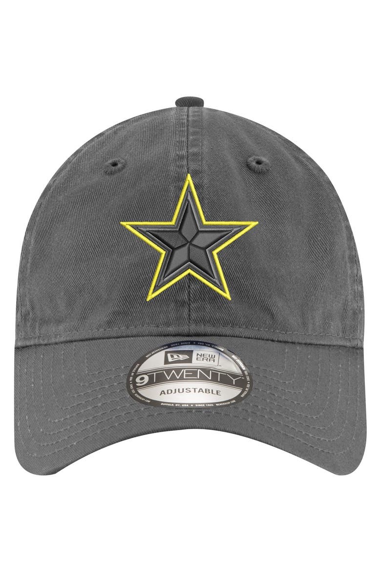 Men's New Era Graphite Dallas Cowboys Volt 9TWENTY Adjustable Hat, Alternate, color, Graphite