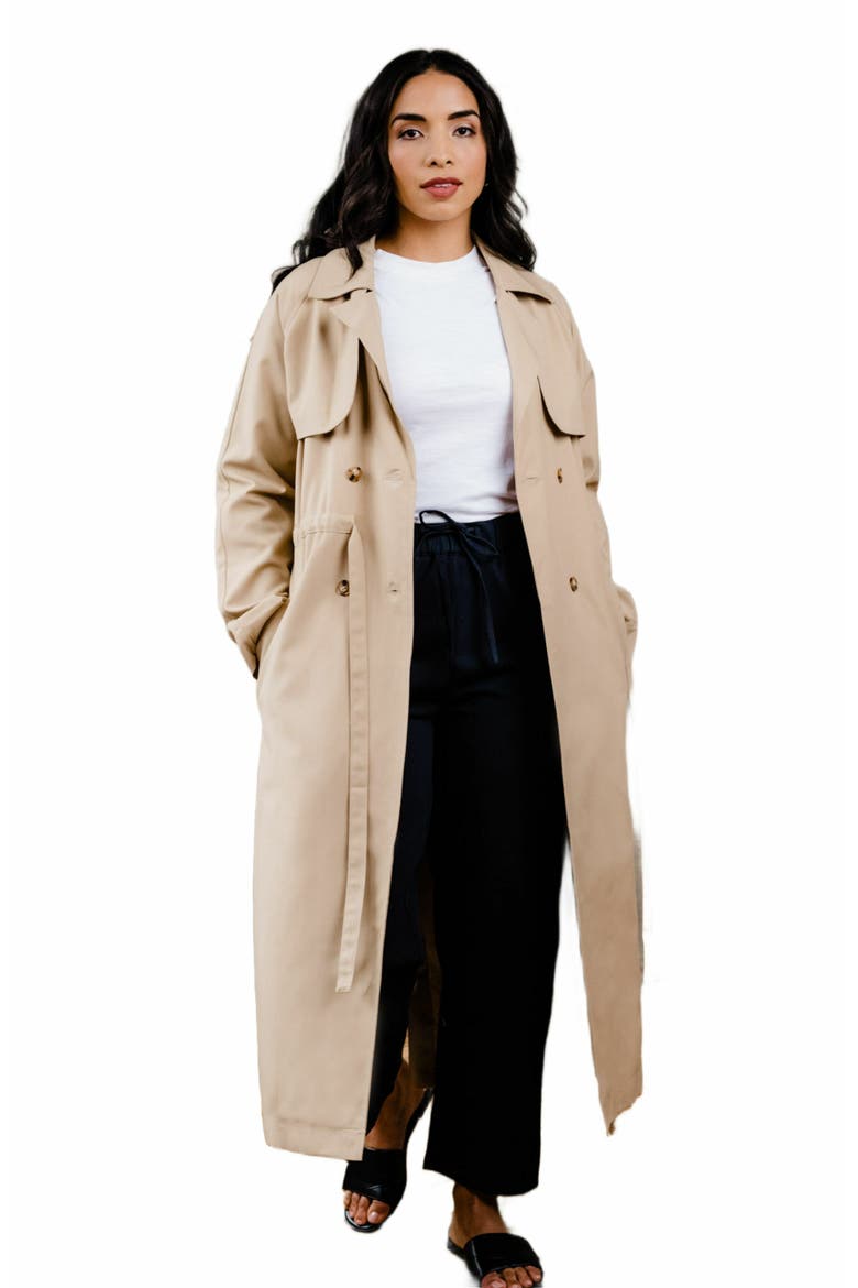 Kimberly Trench Coat, Alternate, color, Brown Sugar