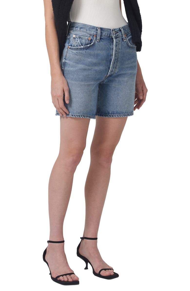 Citizens of Humanity Camilla High Waist Mid Thigh Organic Cotton Denim Shorts, Alternate, color, 