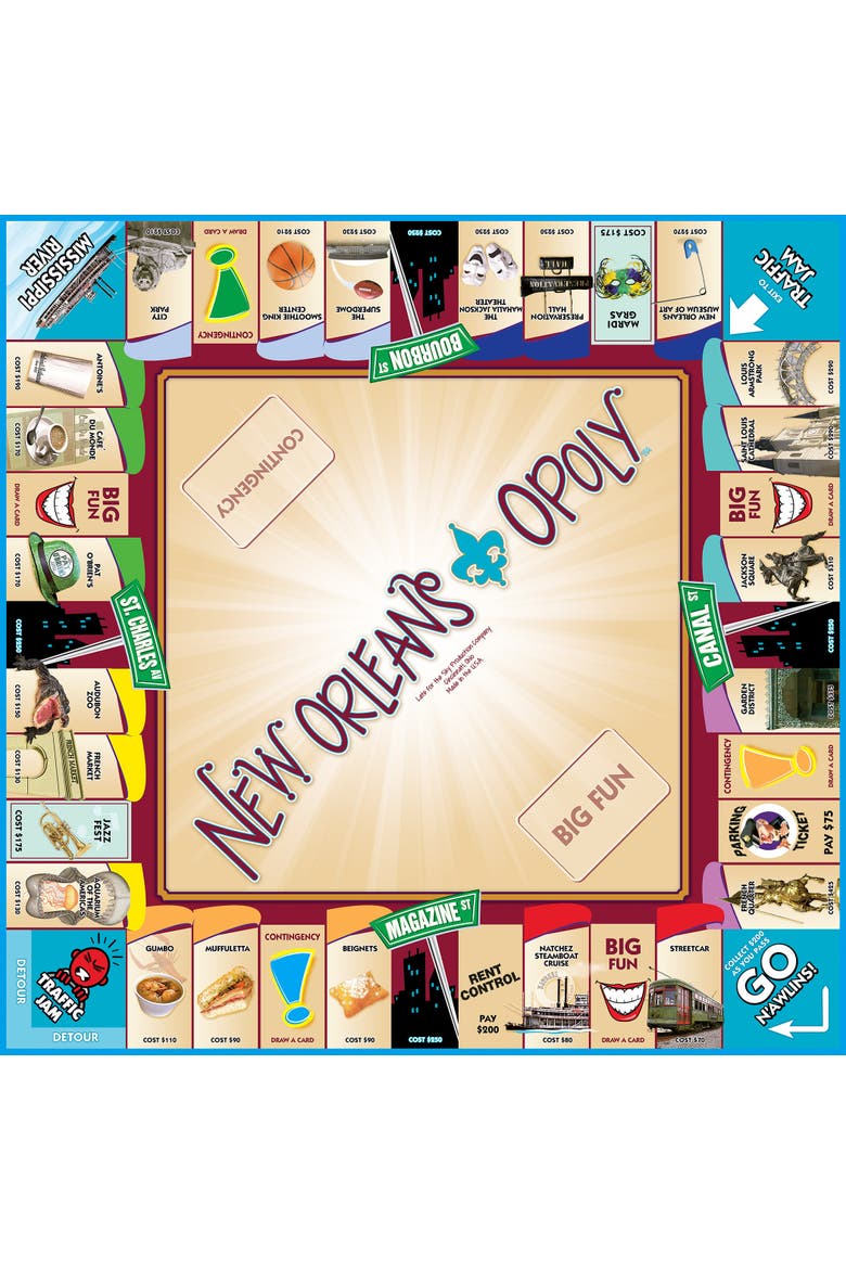 New Orleansopoly Monopoly Board Game, Alternate, color, Multicolored