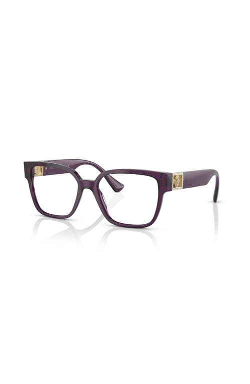 Versace 54mm Square Optical Glasses In Blue