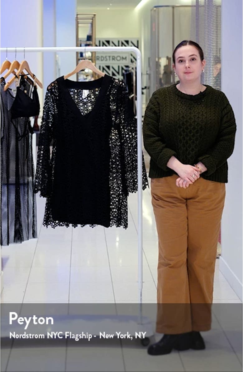 Chateau Long Sleeve Lace Cover-Up Dress, sales video thumbnail