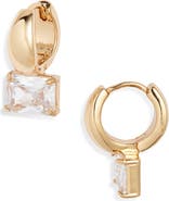 Nordstrom Cubic Zirconia Drop Huggie Earrings