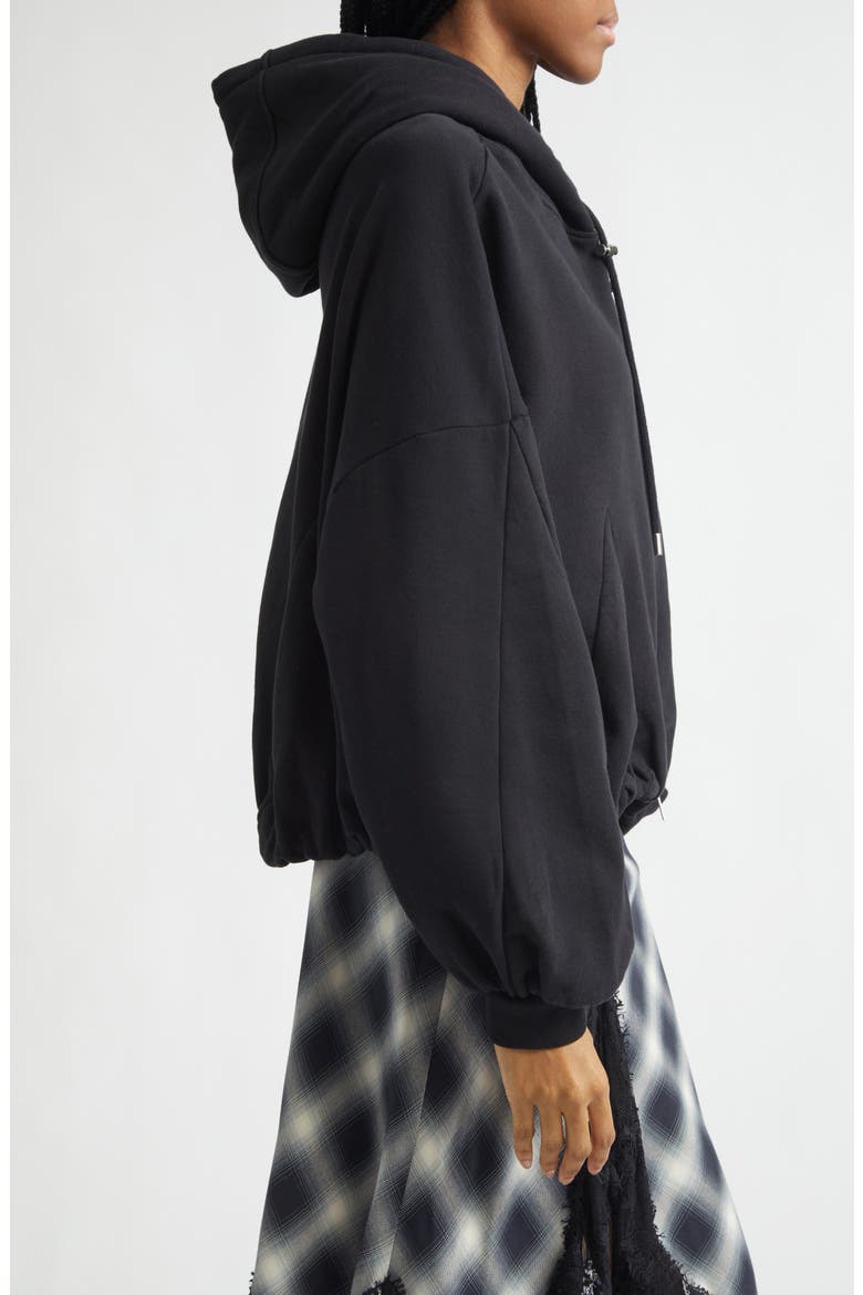 Fleece Zip-Up Hoodie, Alternate, color, BLACK