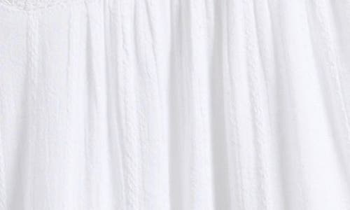 Treasure & Bond Kids' Lace Inset Cotton Blend Top In White