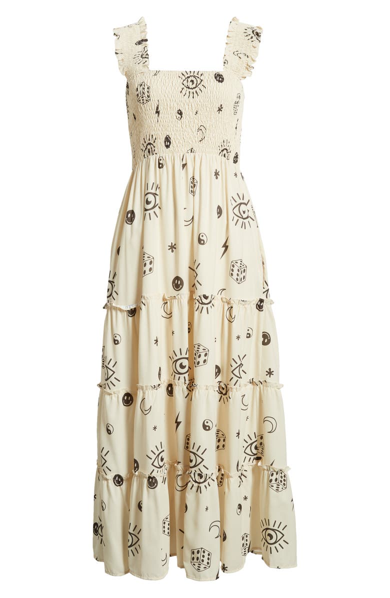 Dressed in Lala Rule Breaker Smocked Maxi Sundress, Alternate, color,