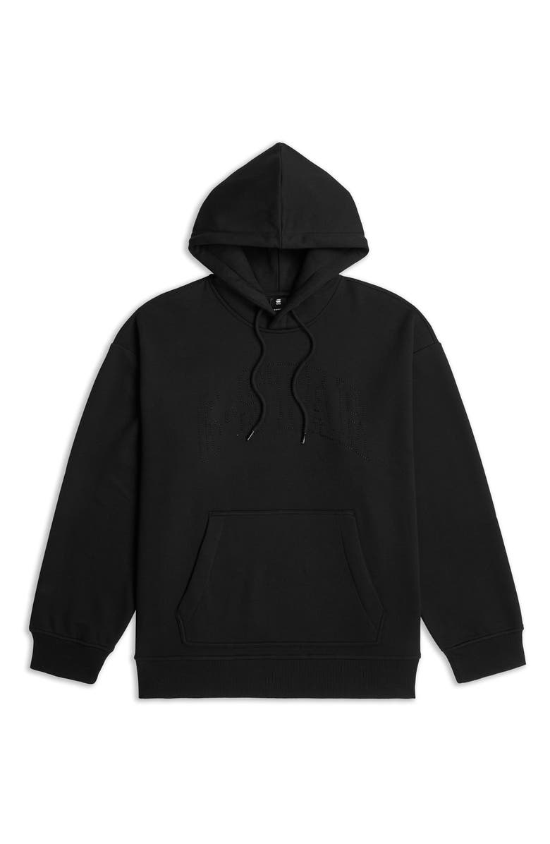 G-STAR Embroidered Heavyweight Fleece Hoodie, Alternate, color, Dark Black