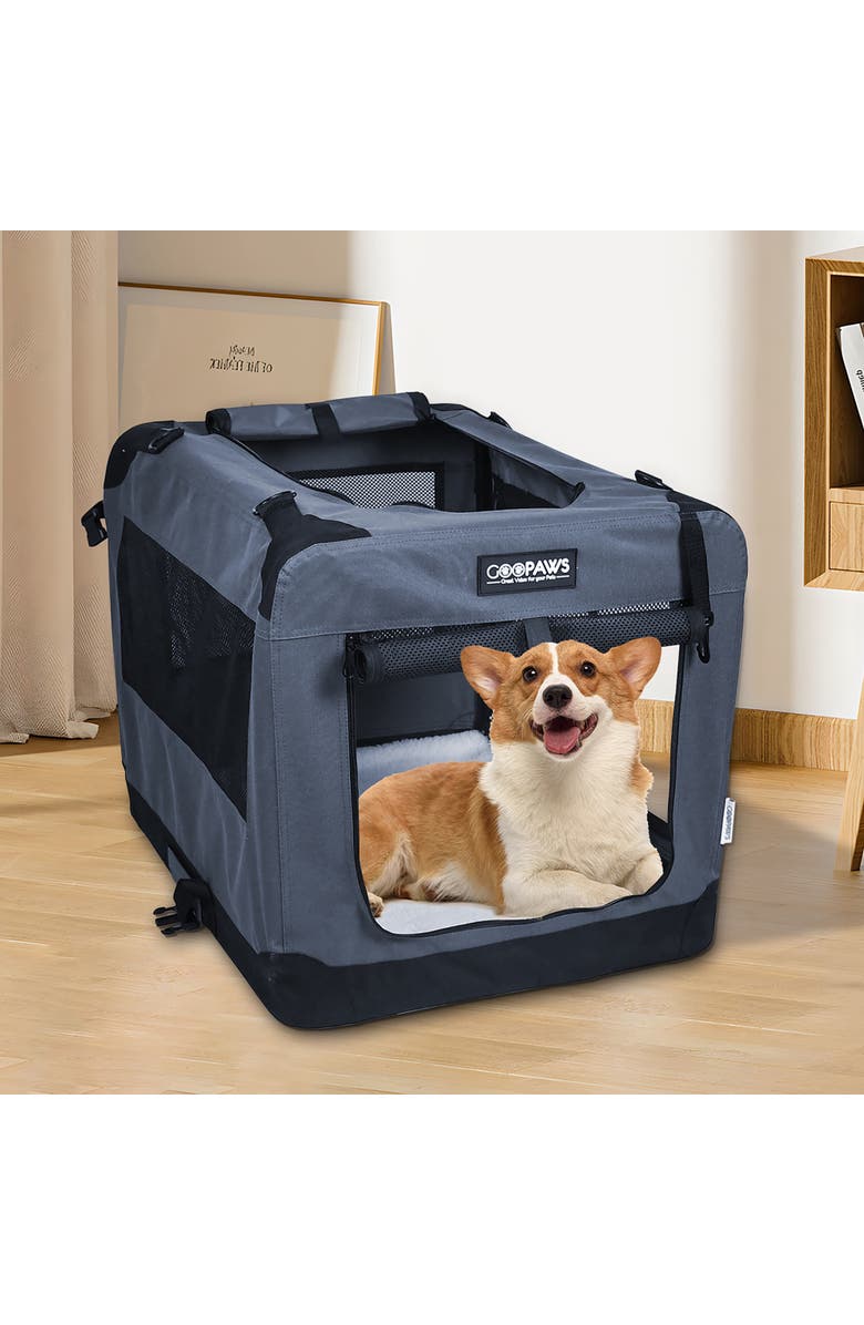 JESPET 27 Inch Pet Crate, Alternate, color, Gray