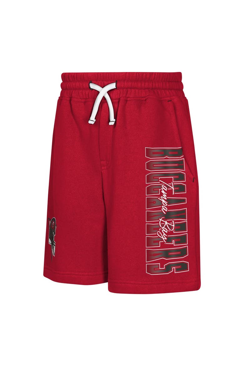 Youth Outerstuff  Red Tampa Bay Buccaneers Audible Fleece Shorts, Main, color, Red