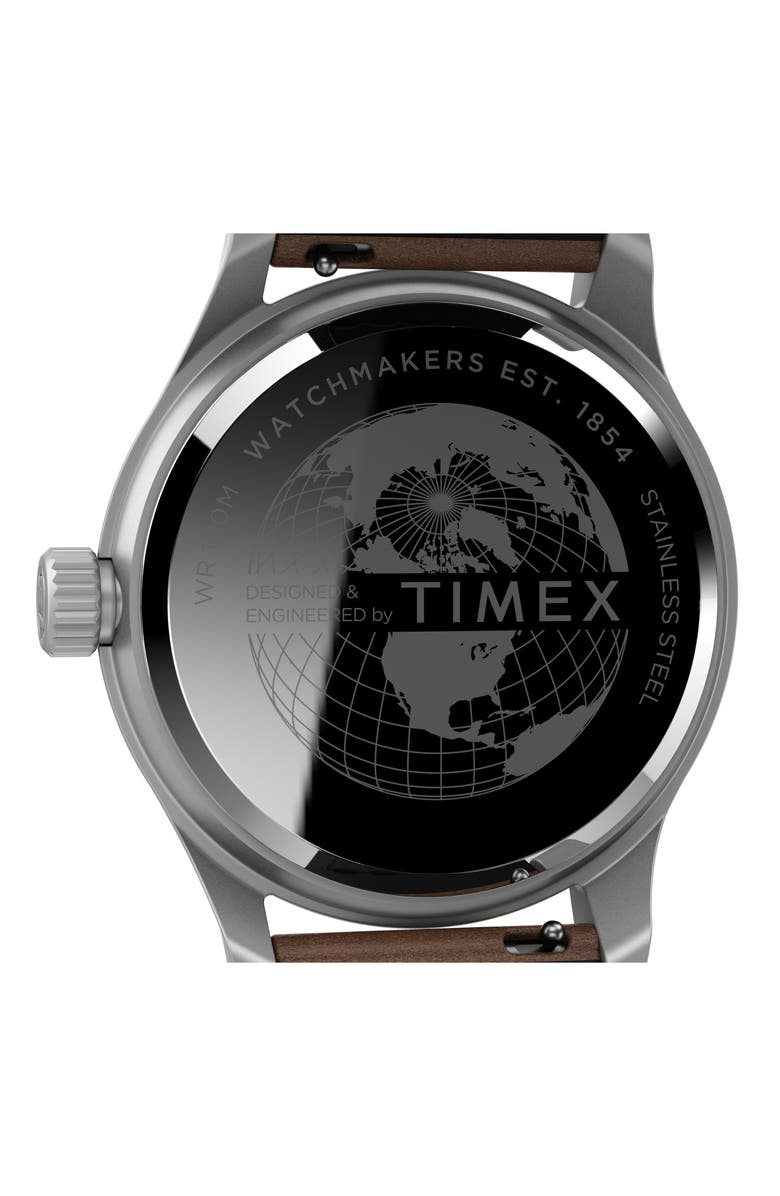 Timex<sup>®</sup> Expedition Sierra Leather Strap Watch, 41mm, Alternate, color,