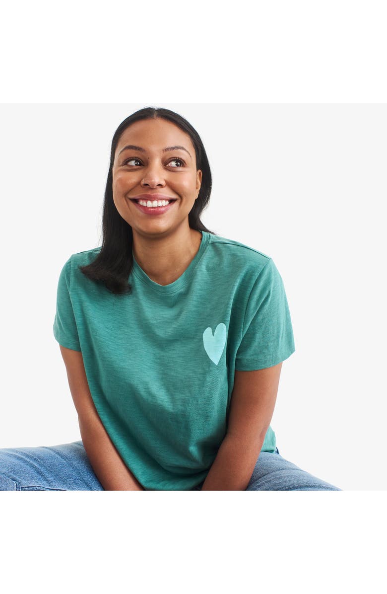 Primary Adult Heart Easy Tee, Alternate, color, Sunwashed Teal Heart