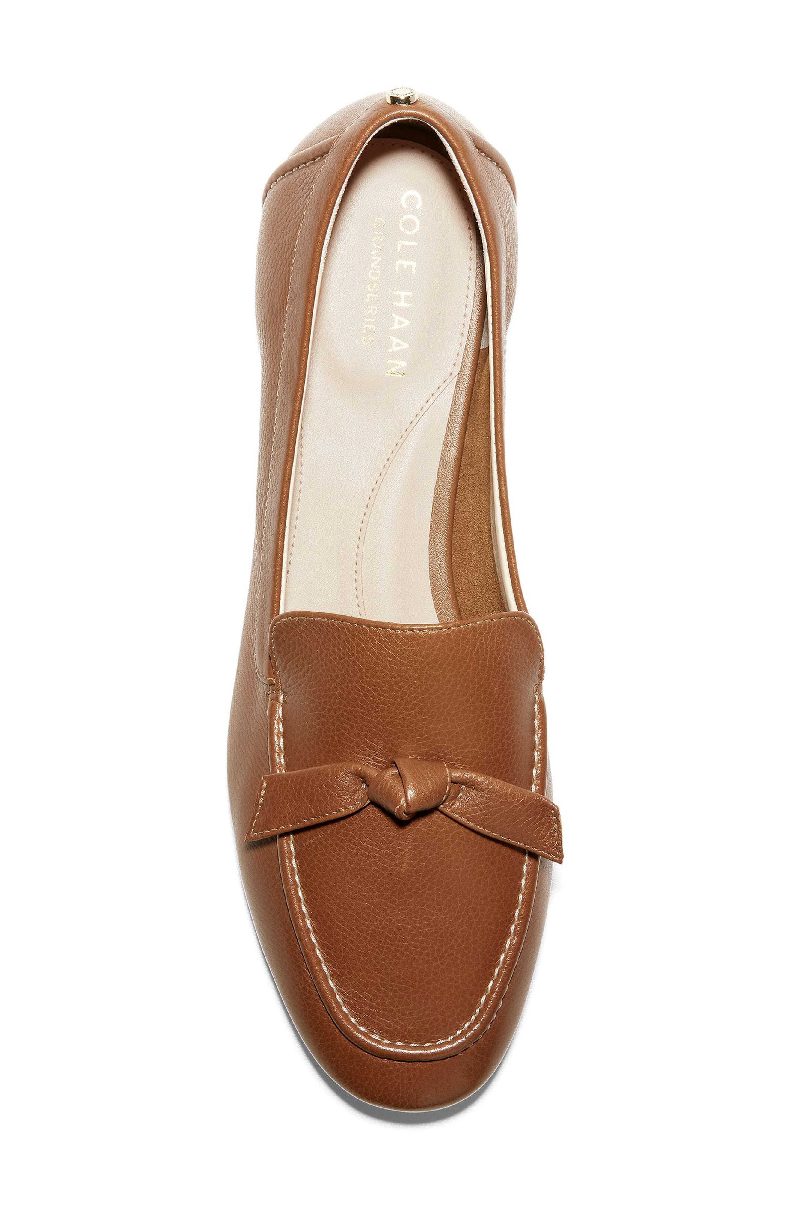 Caddie Bow Loafer, Alternate, color, BRITISH TAN LEATHER