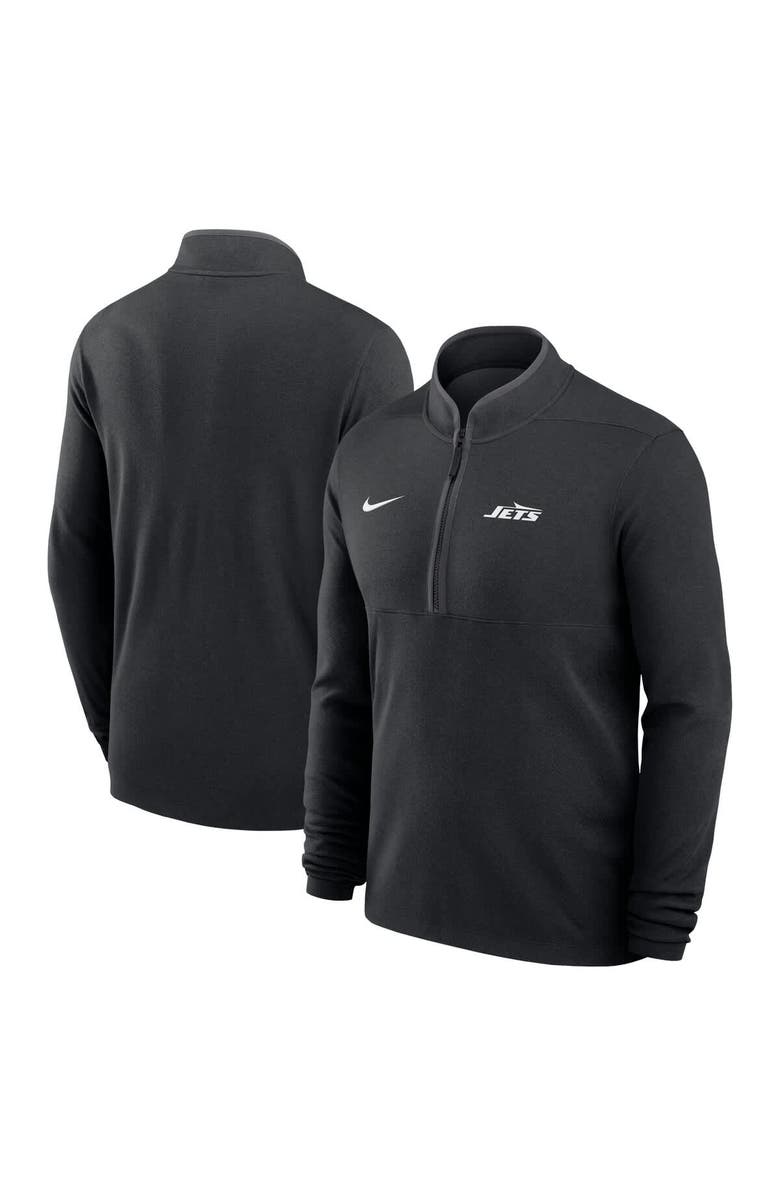 Nike Men's Nike Black New York Jets Lightweight Victory Dri-FIT Half-Zip Pullover, Main, color, Black