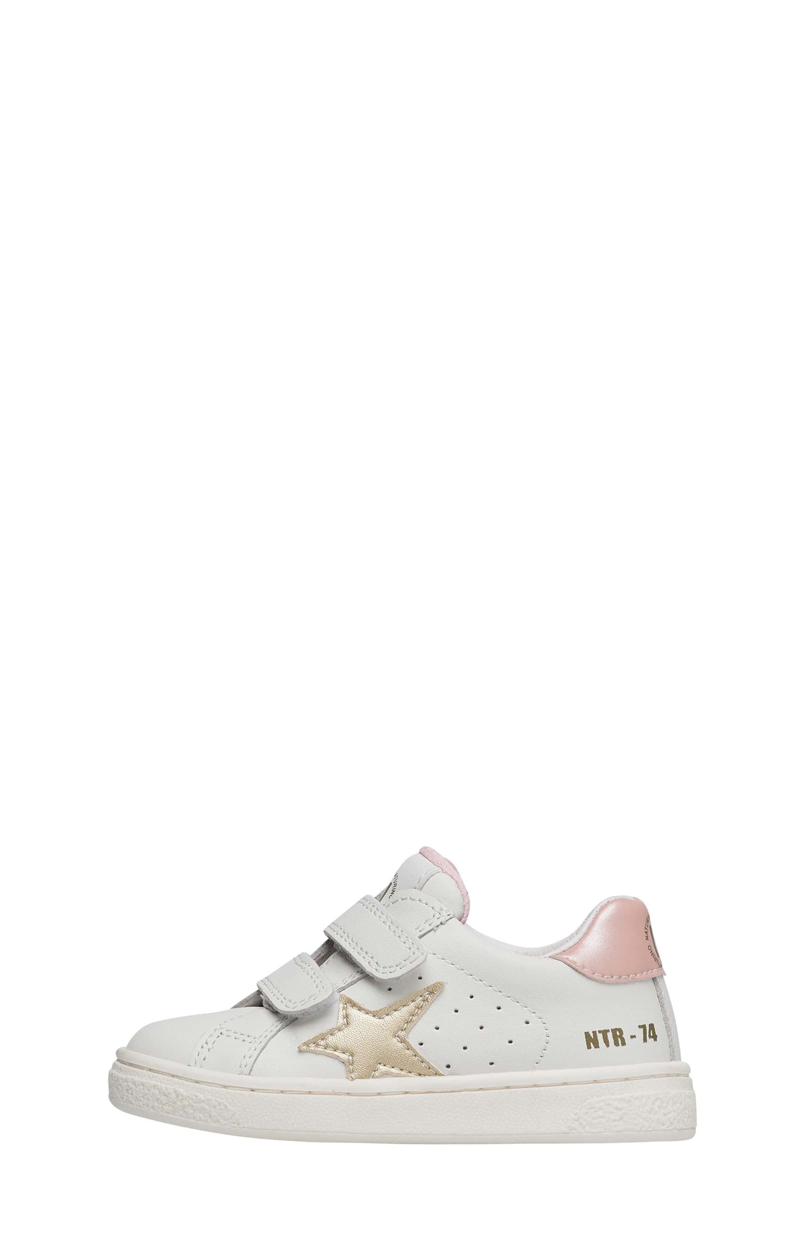 Naturino Pinn Sneaker, Alternate, color, White-Platinum-Silver