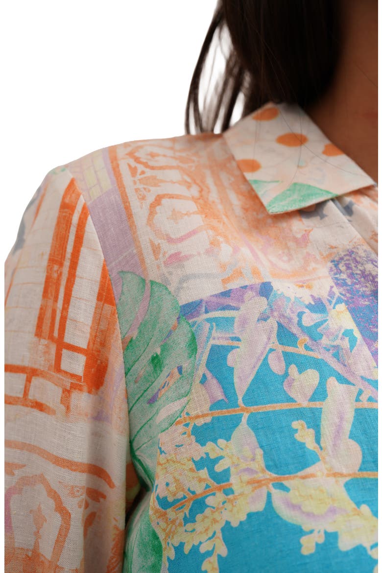 Long Sleeve Tie Front Button-Up Shirt, Alternate, color, JOSIE