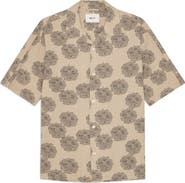 NN07 Ole 5396 Floral Linen & Organic Cotton Camp Shirt