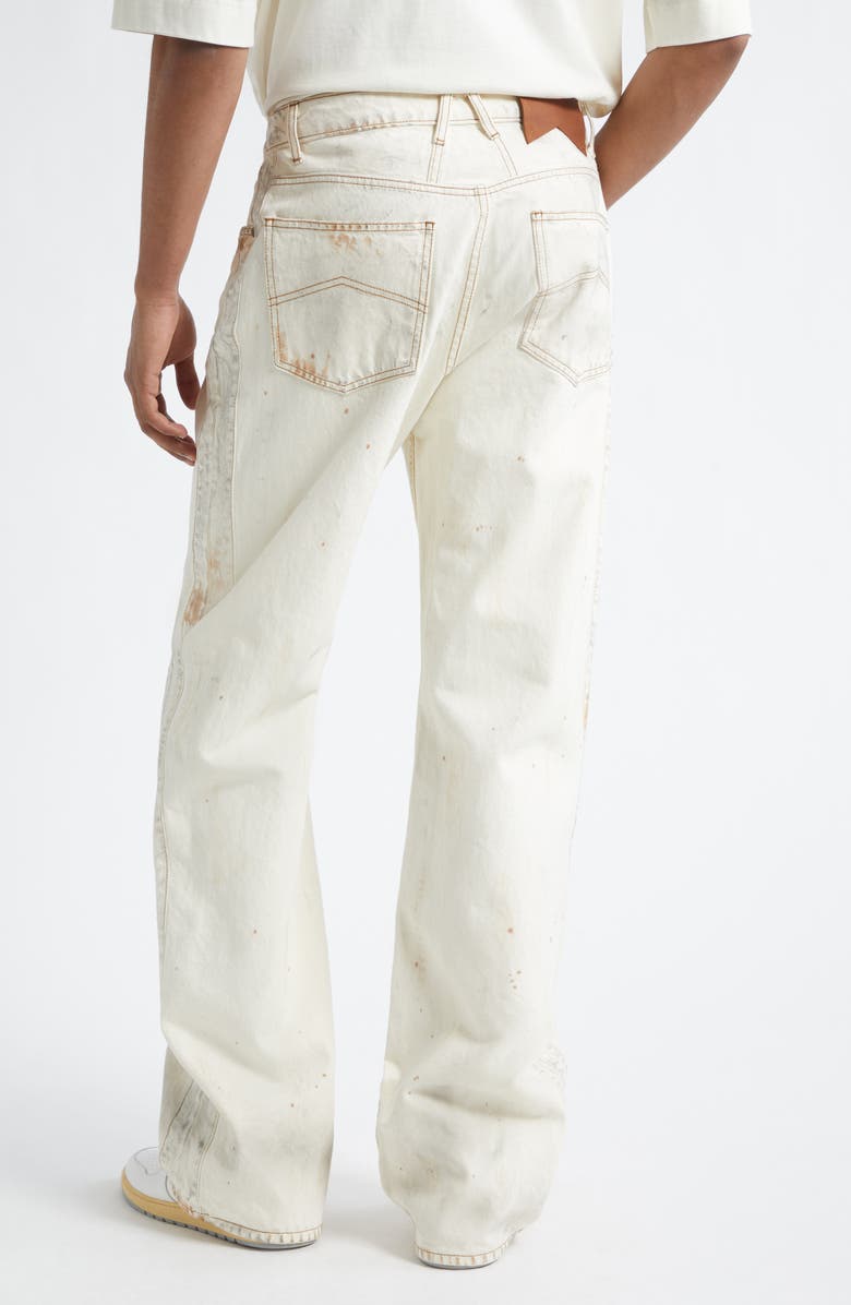 Rhude Traxedo Relaxed Fit Jeans, Alternate, color, Woodland White