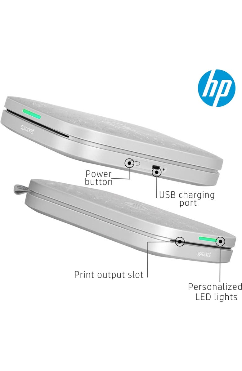 HP Sprocket 3x4 Instant Printer Gift Bundle, Alternate, color, White