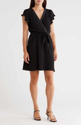 Halogen® Flutter Sleeve Wrap Dress