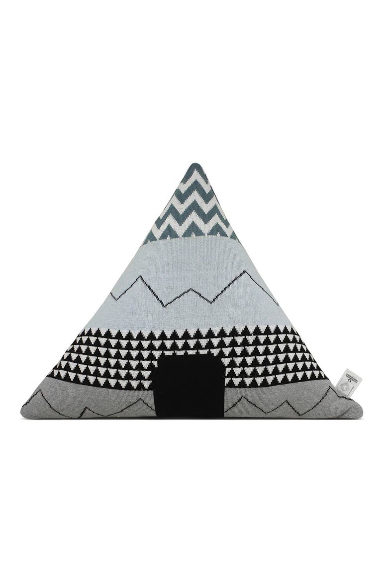 Triangle Pillow, Alternate, color, Light Blue