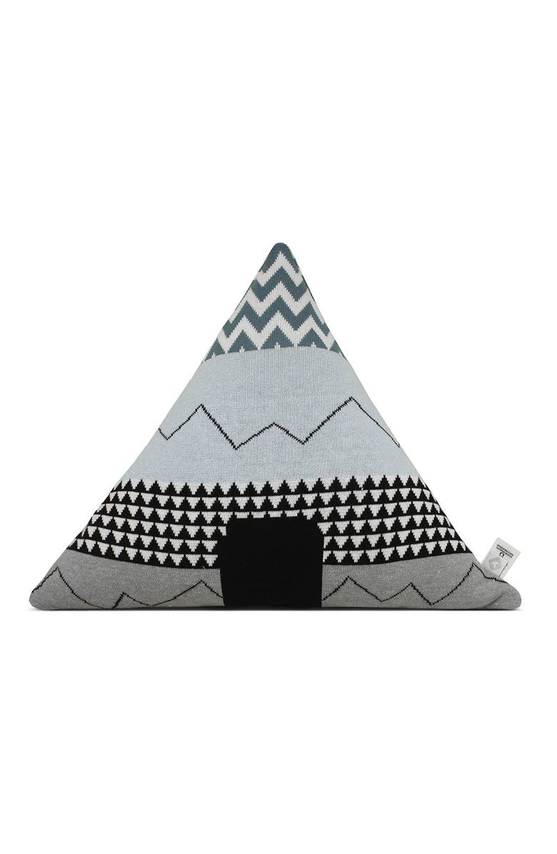 RIAN TRICOT Triangle Pillow, Alternate, color, Light Blue