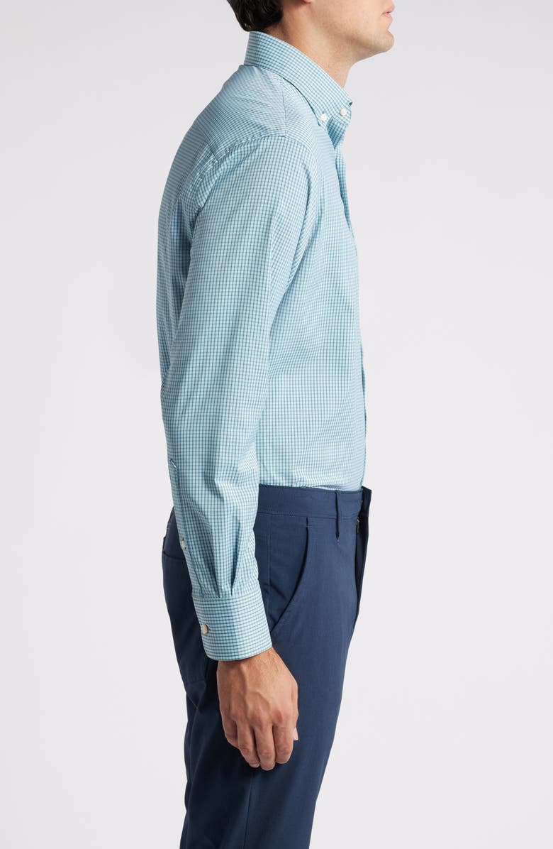Peter Millar Barrie Microcheck Performance Twill Button-Down Shirt, Alternate, color, 