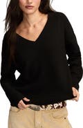 Lucky Brand Waffle Knit V-Neck Sweater
