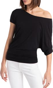 Marcella Elena One-Shoulder Jersey Top