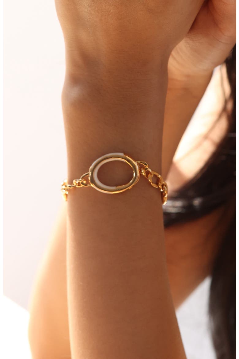Time Ripples Barcelet, Alternate, color, White & Gold