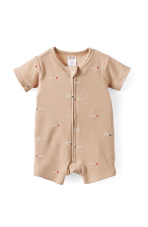 Littlie Organic Short Sleeve Zip All In One Romper