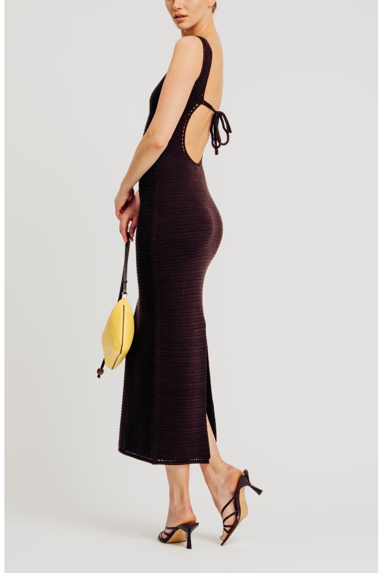 Madi Sleeveless Knit Dress, Alternate, color, CHOCOLATE MARL