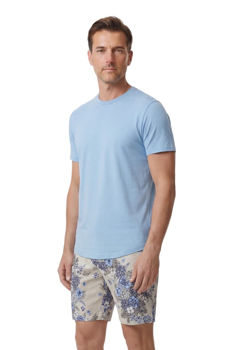 Clumped Floral Mens Flat Front Short, Alternate, color, CLUMPED FLORAL NATURAL