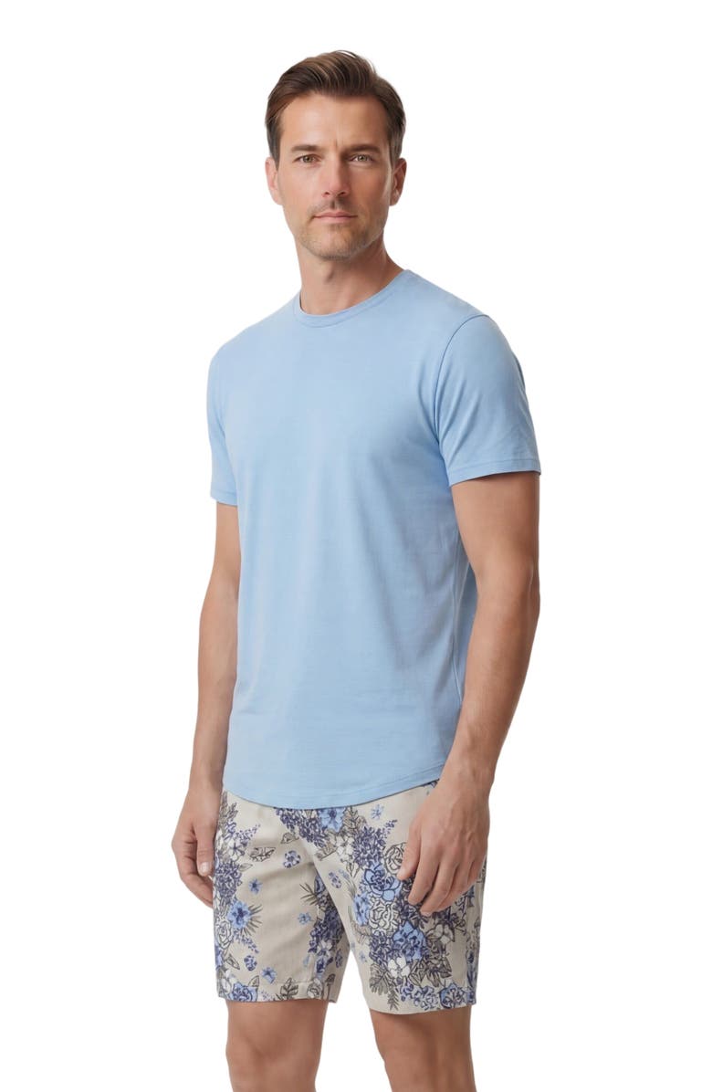 Lords of Harlech Clumped Floral Mens Flat Front Short, Alternate, color, Clumped Floral Natural