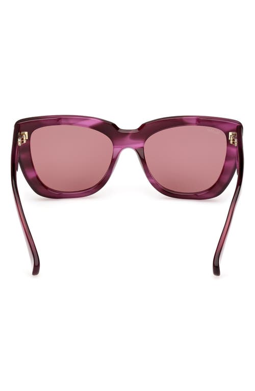 Max Mara Glimpse4 54mm Polarized Cat Eye Sunglasses In Violet/other/violet