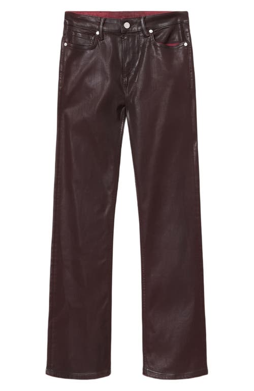 Allsaints Haldan Coated Mid Rise Jeans In Burgundy Red In Burgundy